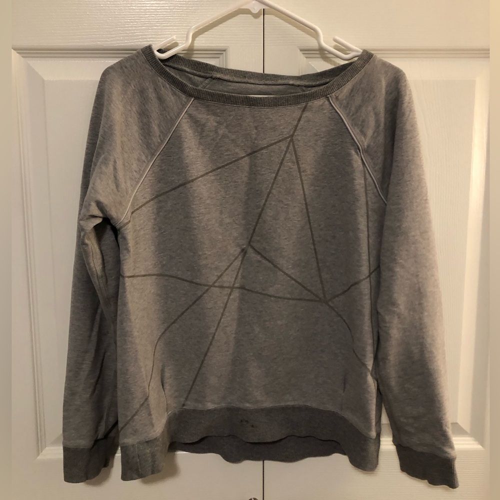 lululemon athletica Grey Geometric Pullover Sweatshirt